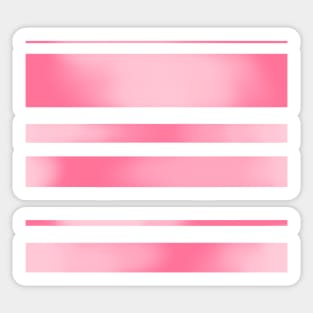 Pink Watercolour Stripes Sticker